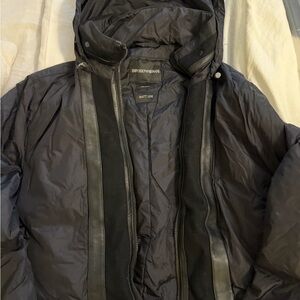 Emporio Armani Men's Dark Gray Puffer Jacket